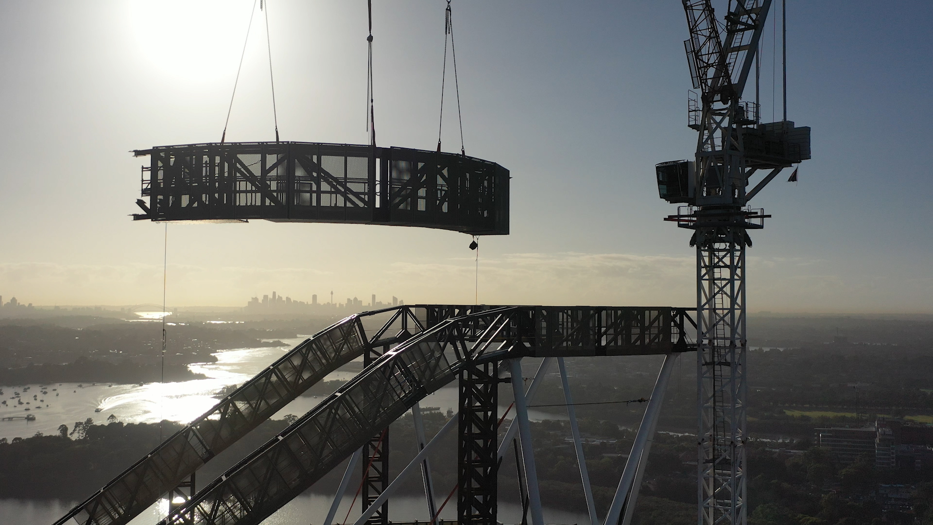 Rhodes Central Redevelopment Heavy Tower Crane Engineering Lift Tracking