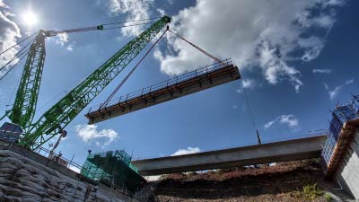 Construction of M2 Bridge in Sydney