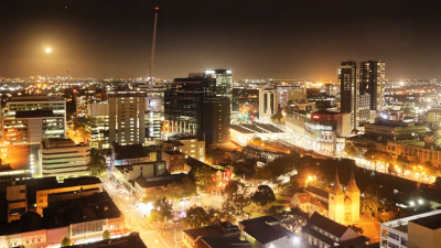 Four-year Parramatta Square CBD commercial redevelopment time-lapse sequence