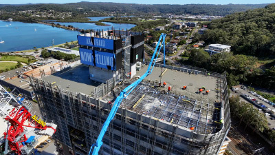 Unstabilized time-lapse shot demonstrating camera movement on a construction site