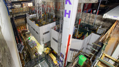 Walker Street construction view
