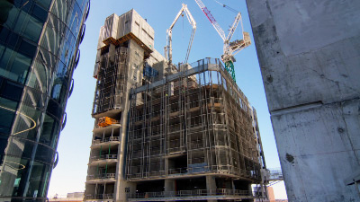 Walker Street construction view