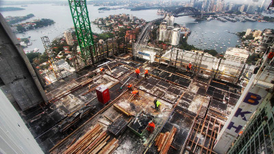 Walker Street construction view