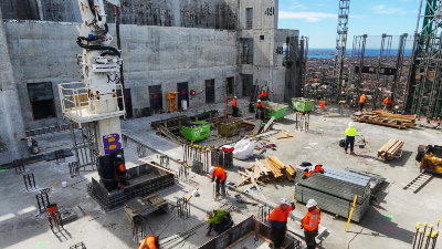 Walker Street construction view