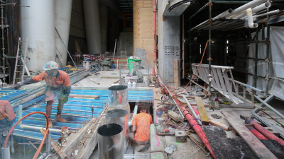 Walker Street construction view