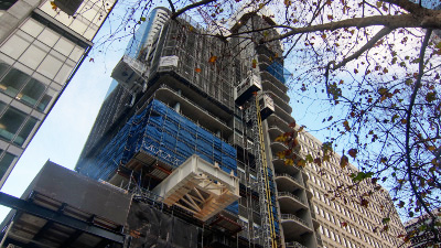 Walker Street construction view