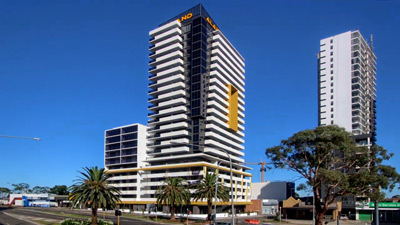 Liverpool residential high-rise development during construction