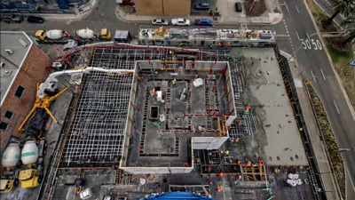 Multi-storey residential development under construction in Liverpool