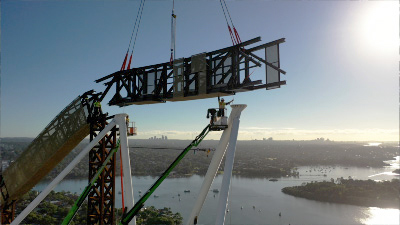Heavy civil engineering construction time-lapse in Sydney
