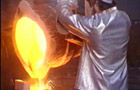 Industrial corporate video production of liquid metal pouring for BHP.