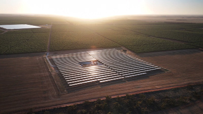 Large solar farm construction project in regional New South Wales