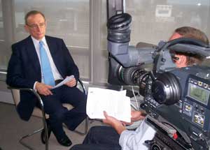 Sydney Cinematographer interviewing the NSW Premiere Bob Carr