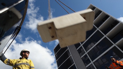 Tower crane dismantling on a Sydney high-rise construction site